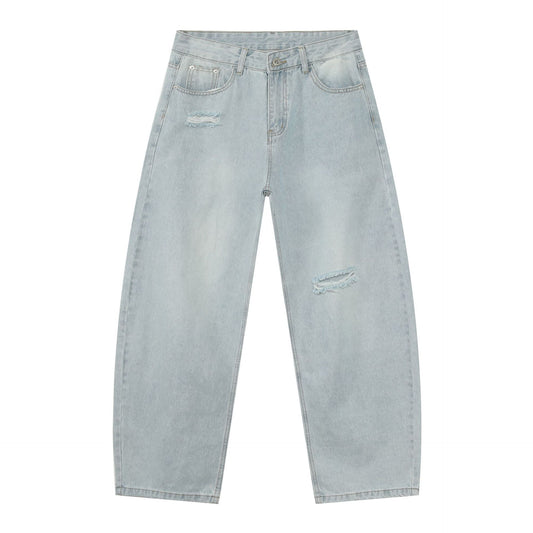 Nirben Distressed Flare Wide-Leg Jeans