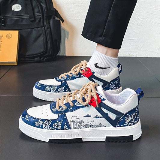 Harajuku Style Breathable Thick Soled White Casual Shoes