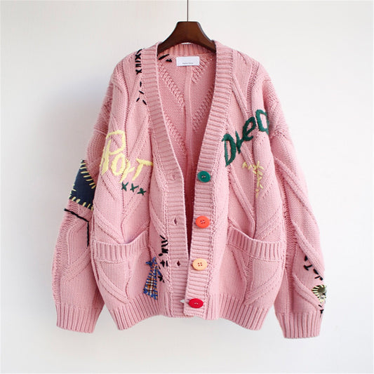 Harajuku Style Women's Warm Knitted Cardigan Jacket