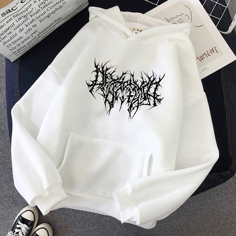 Gothic Hip-Hop Hooded Sweatshirt for Men & Women