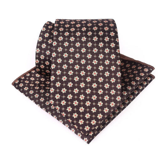 Men's Pineapple Dragonfly Pattern Jacquard Tie