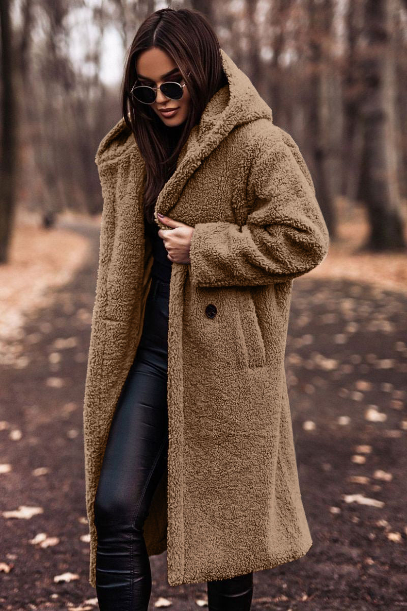 Harajuku Style Long Sleeve Woolen Women's Coat