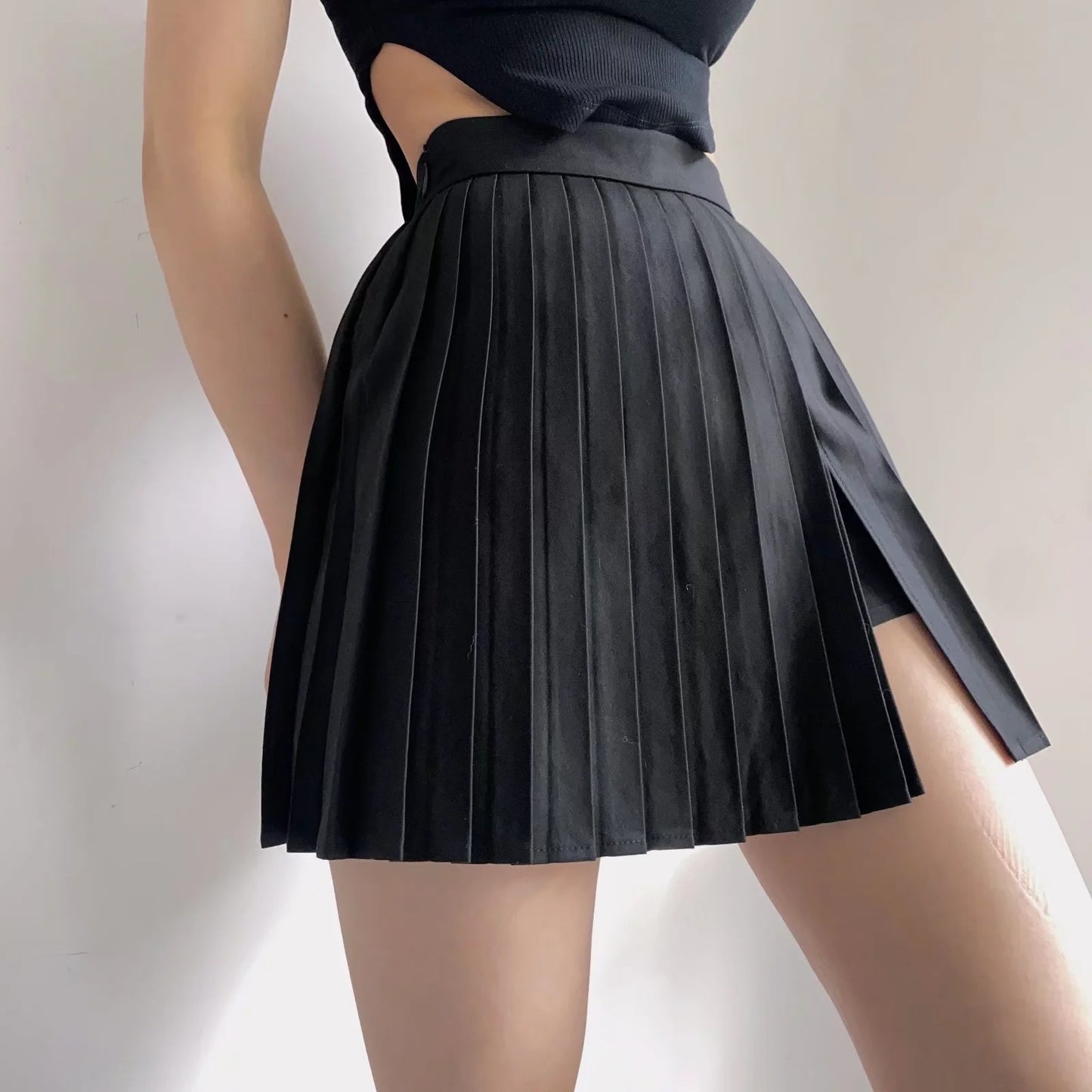 Solid Color High Waisted Women's Skirt