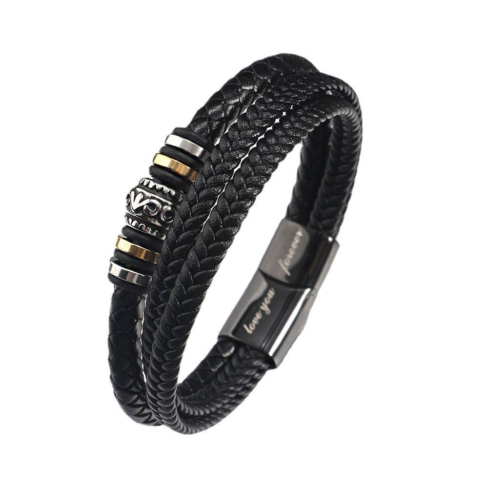Men's Harajuku Style Stainless Steel Woven Bracelet