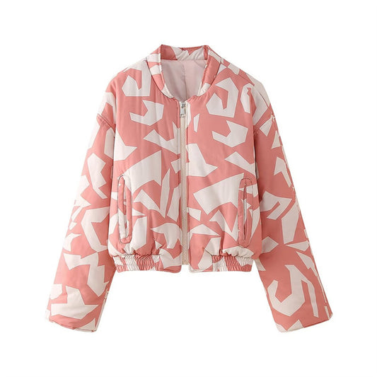 Harajuku Style Women's Casual Zipper Cotton Jacket