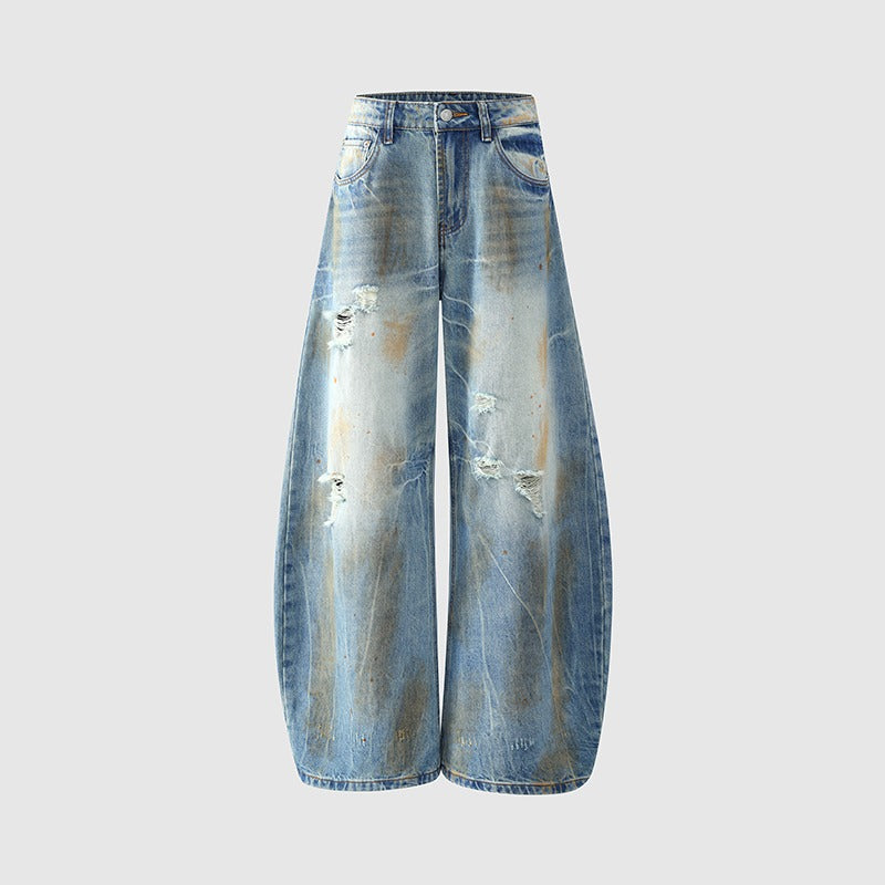 Playful Tie-Dye Loose Flared Slim Wide Leg Pants