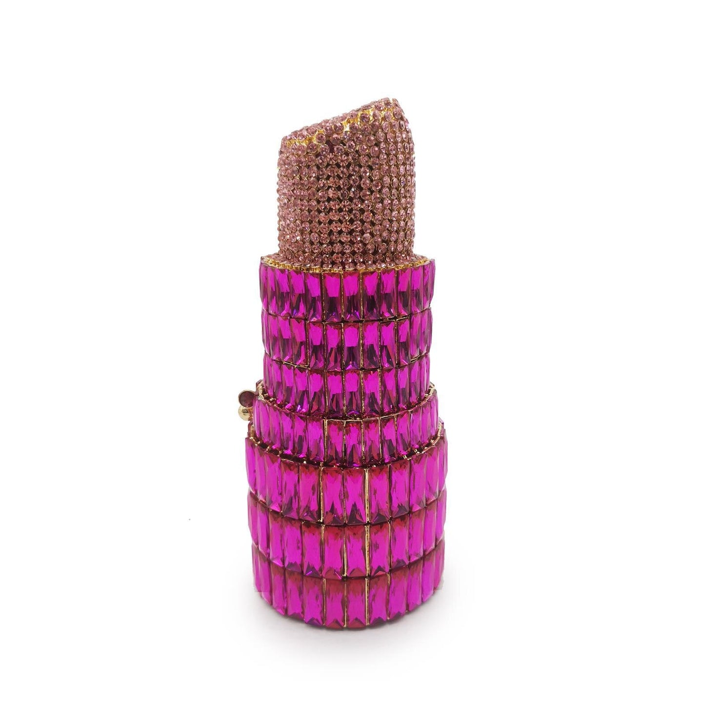 Playful Diamond 3D Lipstick Clutch Purse