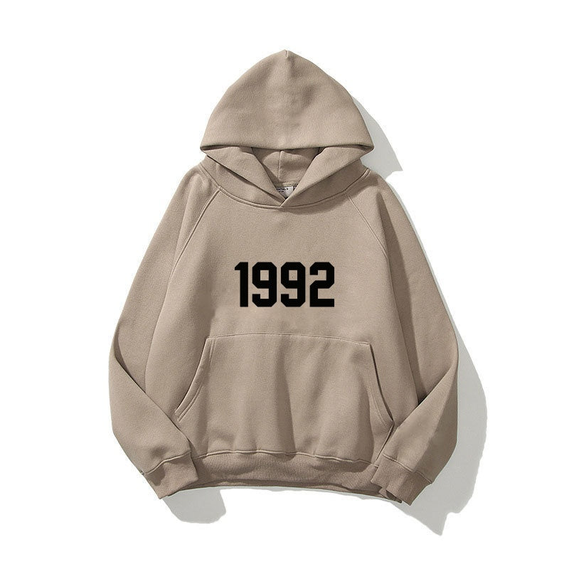 1992 Double Layered Hooded Velvet Hoodie - Harajuku Style