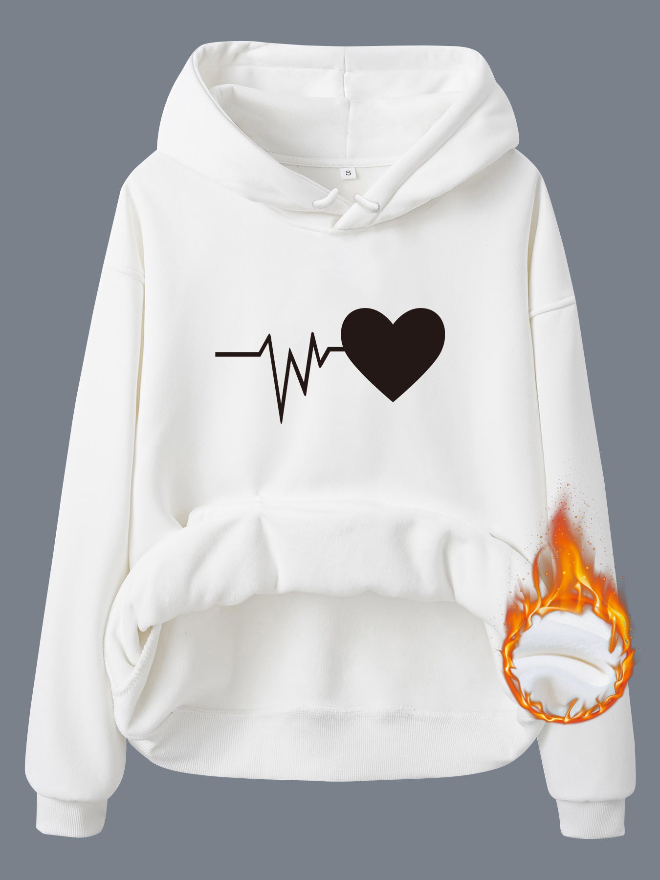 Thick Textured Heart-Shaped Love Print