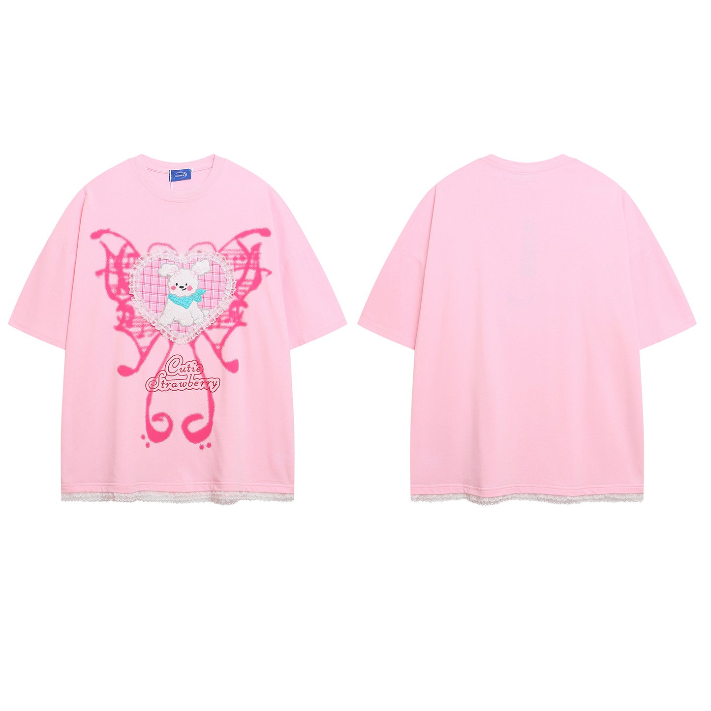 Lace Love Plush Dog T-Shirt for Women