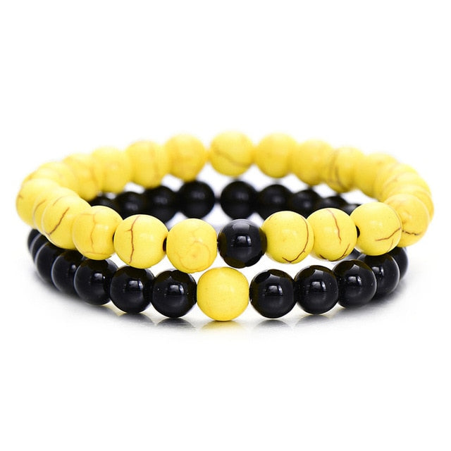 Couples Yin Yang Distance Bracelets - 2Pcs Set