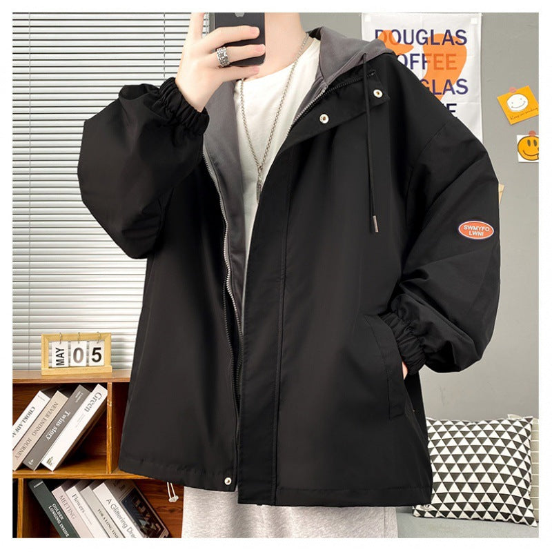 Autumn Breathable Hooded Bomber Jacket for Men