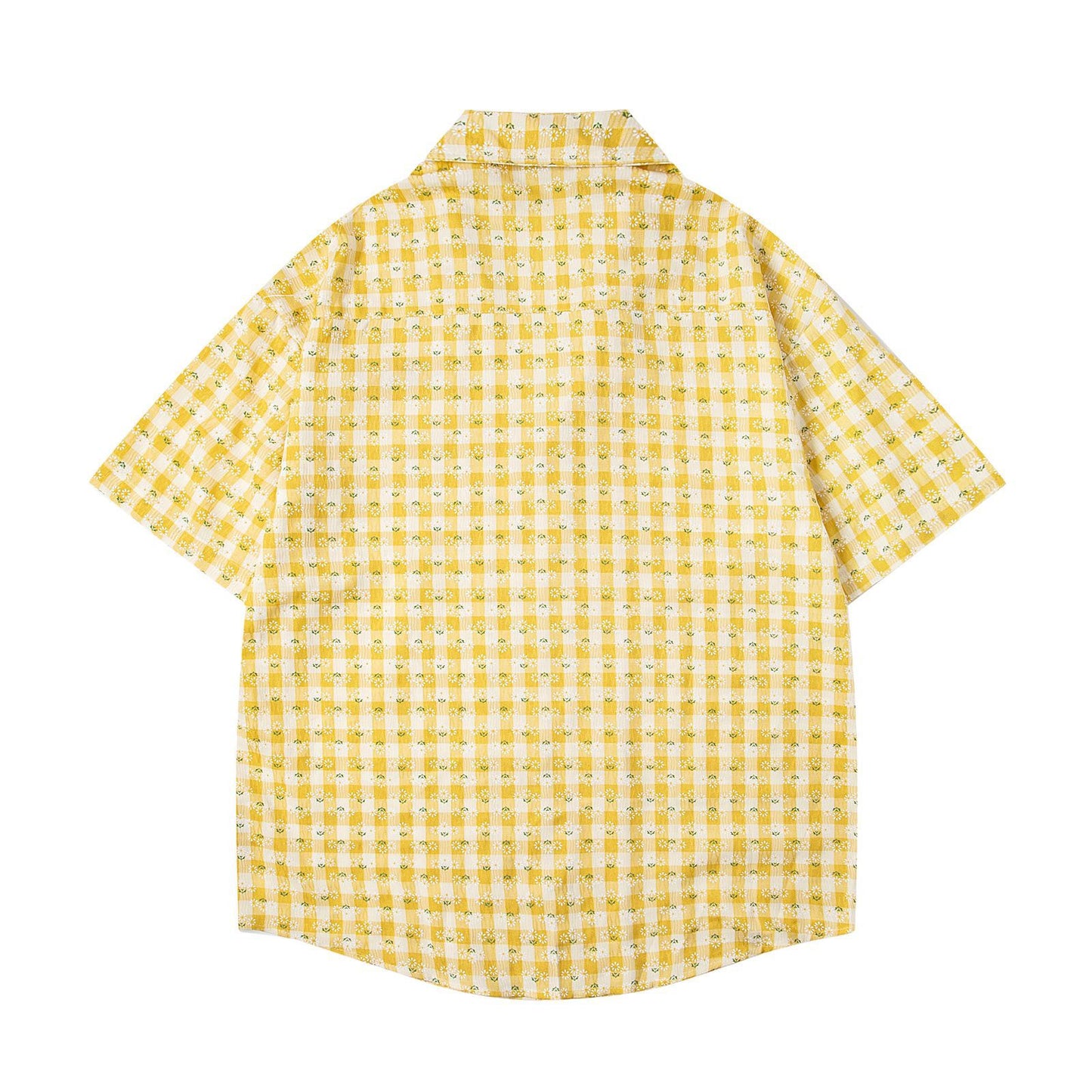 Retro Badge Decorative Design Short Sleeve Shirt