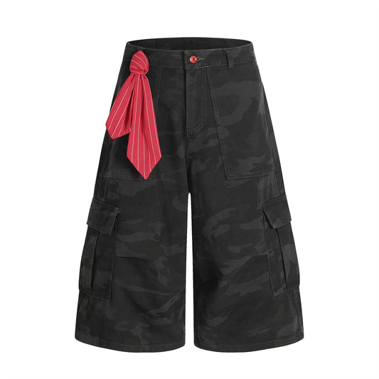 Camouflage Multi-Pocket Capri Pants - Unisex
