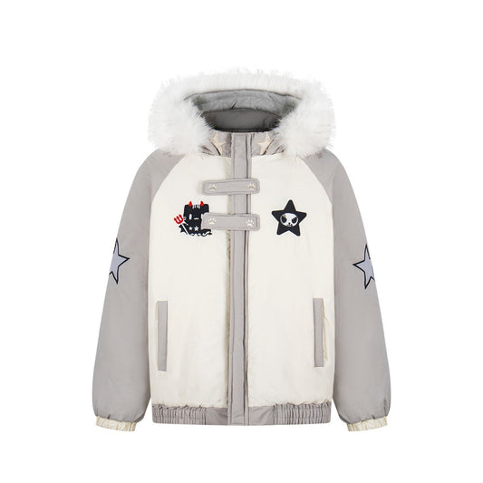 Color Blocked Cotton Jacket