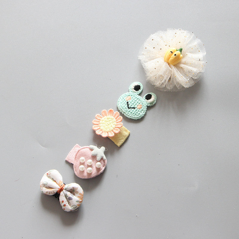 Children's Girls Hair Clip Headwear Crown Japanese Little Princess Hair Ornament Baby Hair Clip Set
