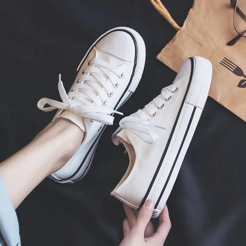 Harajuku Style Lace Up Round Toe Sneakers