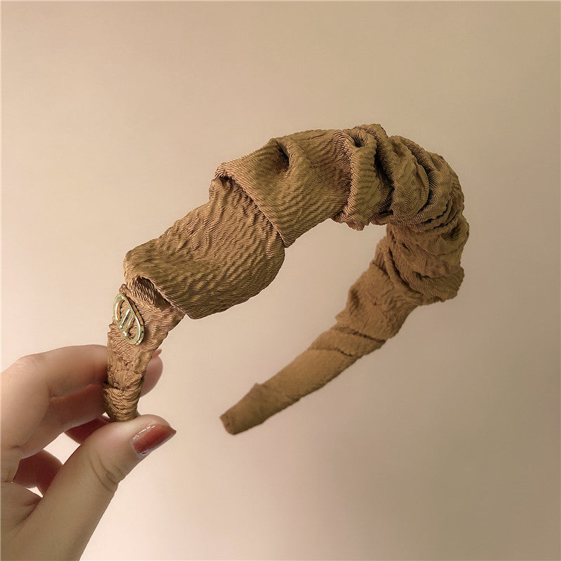 Satin Pleated Headband - Korean Style