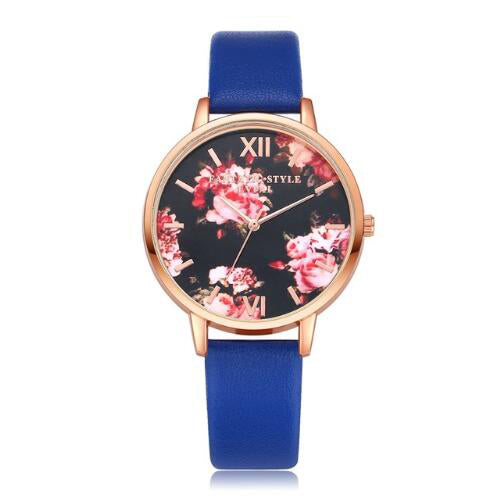 Harajuku Style Women’s Floral Bracelet Watch