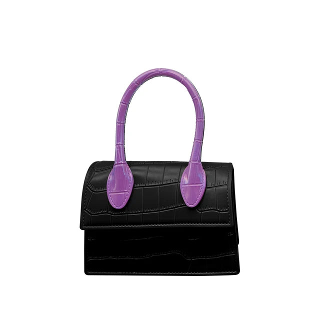 Harajuku Crocodile Pattern PVC Mini Crossbody Bag