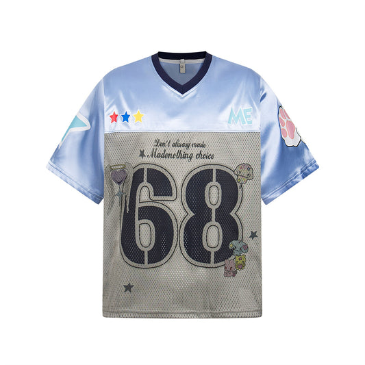 Design Sense Niche American Retro V-Neck Football Jersey