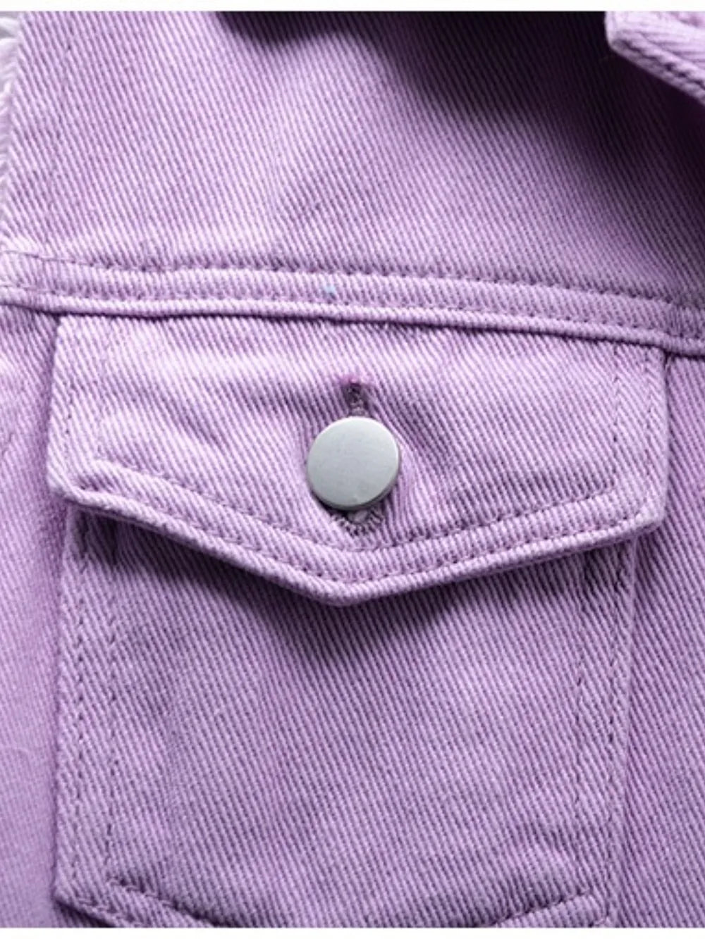 Button Down Raw Hem Sleeveless Denim Jacket Plus Size