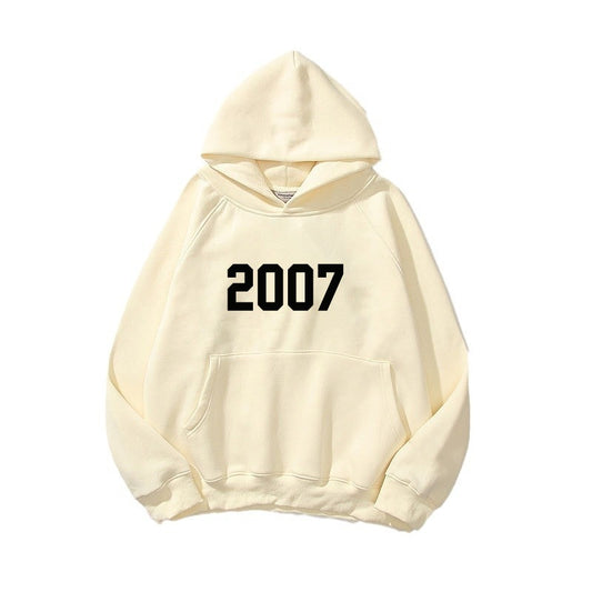 Trendy 2007 Double Layer Velvet Hoodie for Men