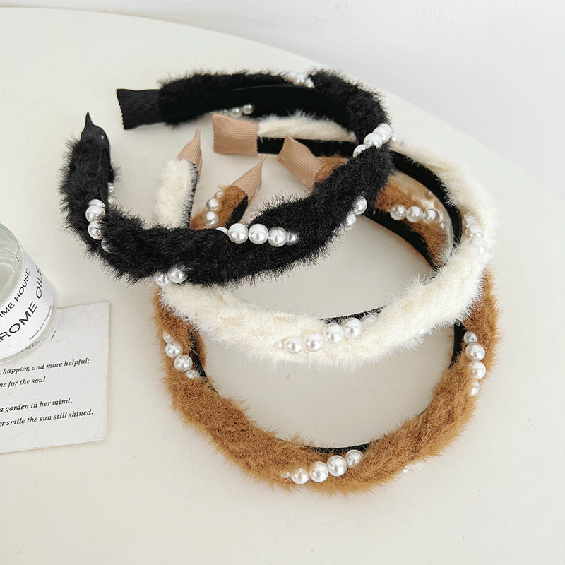 Mink Hair Hoop Women's Headband F007
