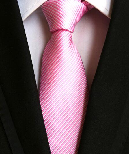Classic Yellow & Navy Blue Striped Silk Tie