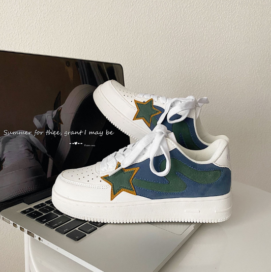 Harajuku Style Couples Thick Sole Low Top Sneakers