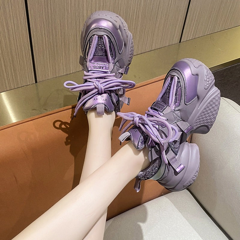 Playful Height-Increasing Women’s Dad Shoes
