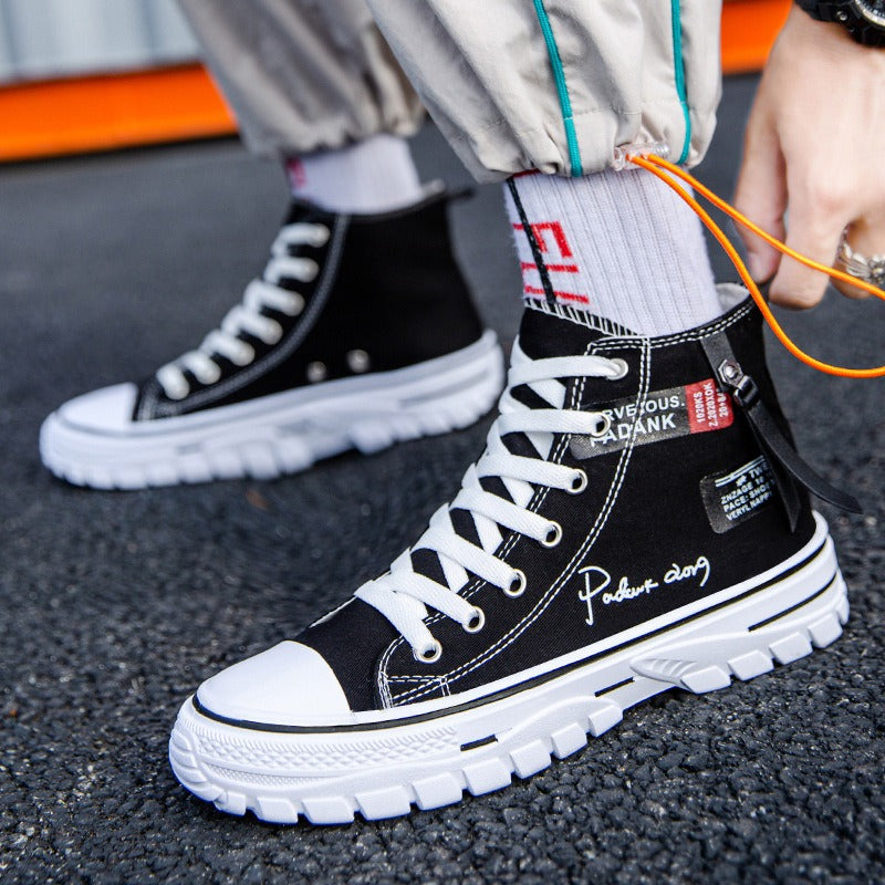 Harajuku Style Breathable Canvas Shoes for Men