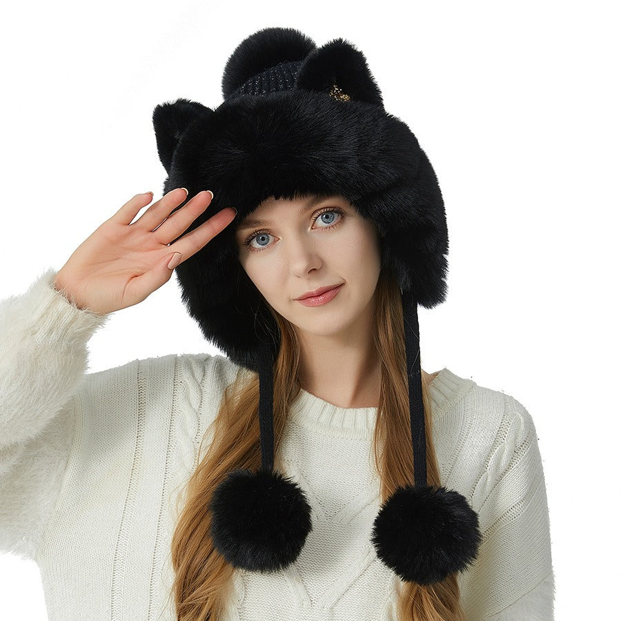 Cute Cat Ear Knitting Hat - Warm Wool Fashion