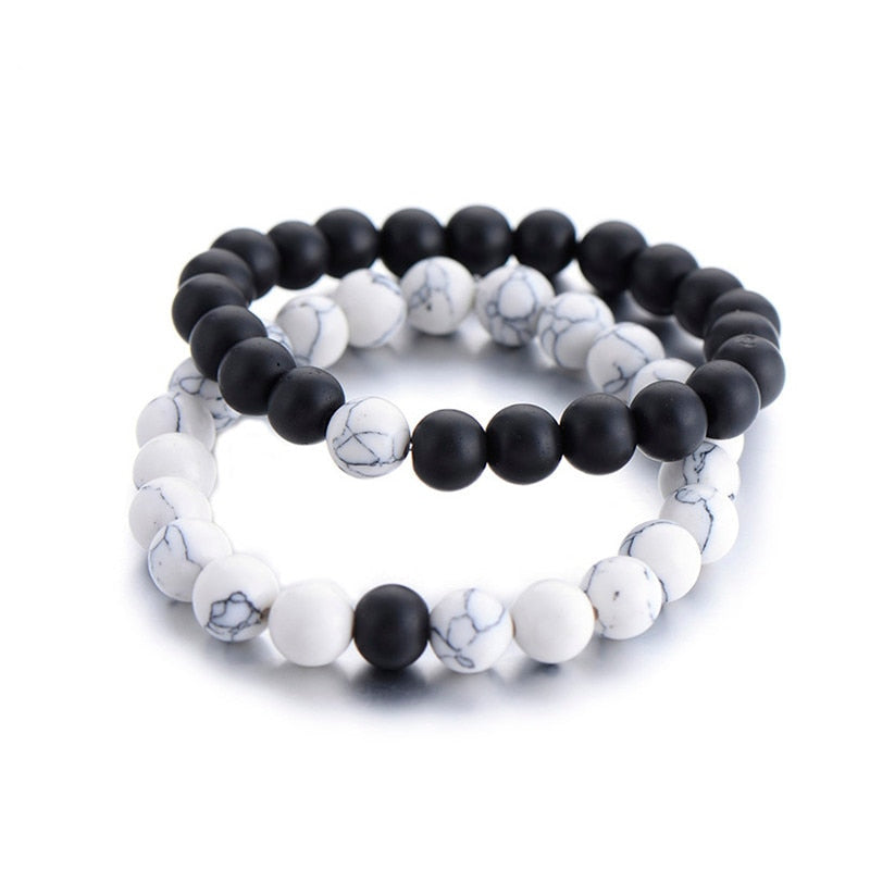 Couples Yin Yang Distance Bracelets - 2Pcs Set