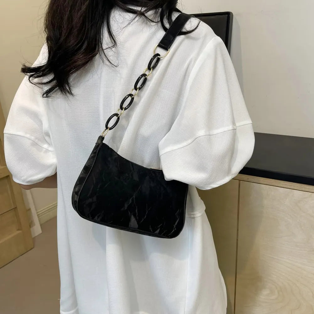 Playful Bow PU Leather Shoulder Bag