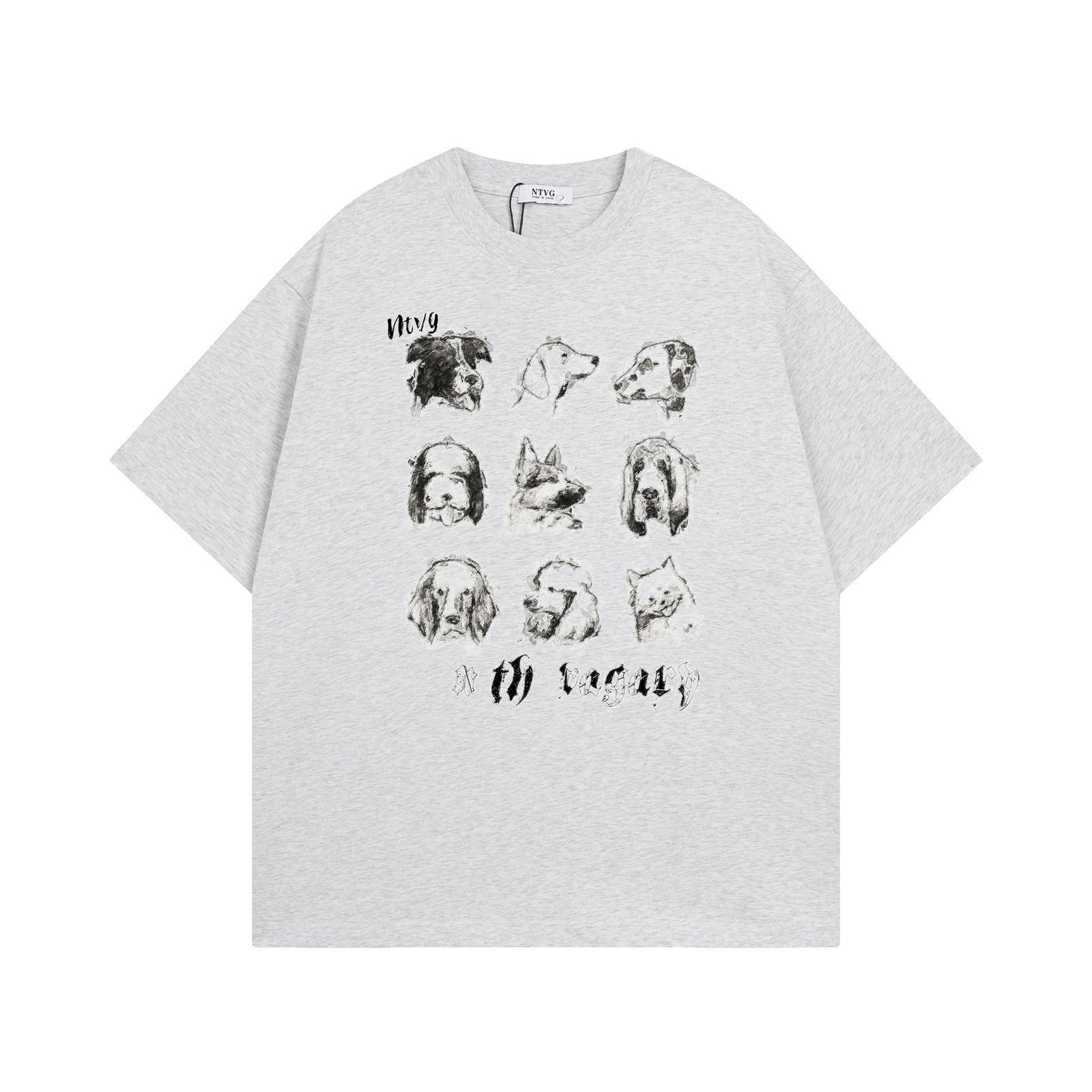 Retro Fun Pet Print Short Sleeve T-Shirt for Men