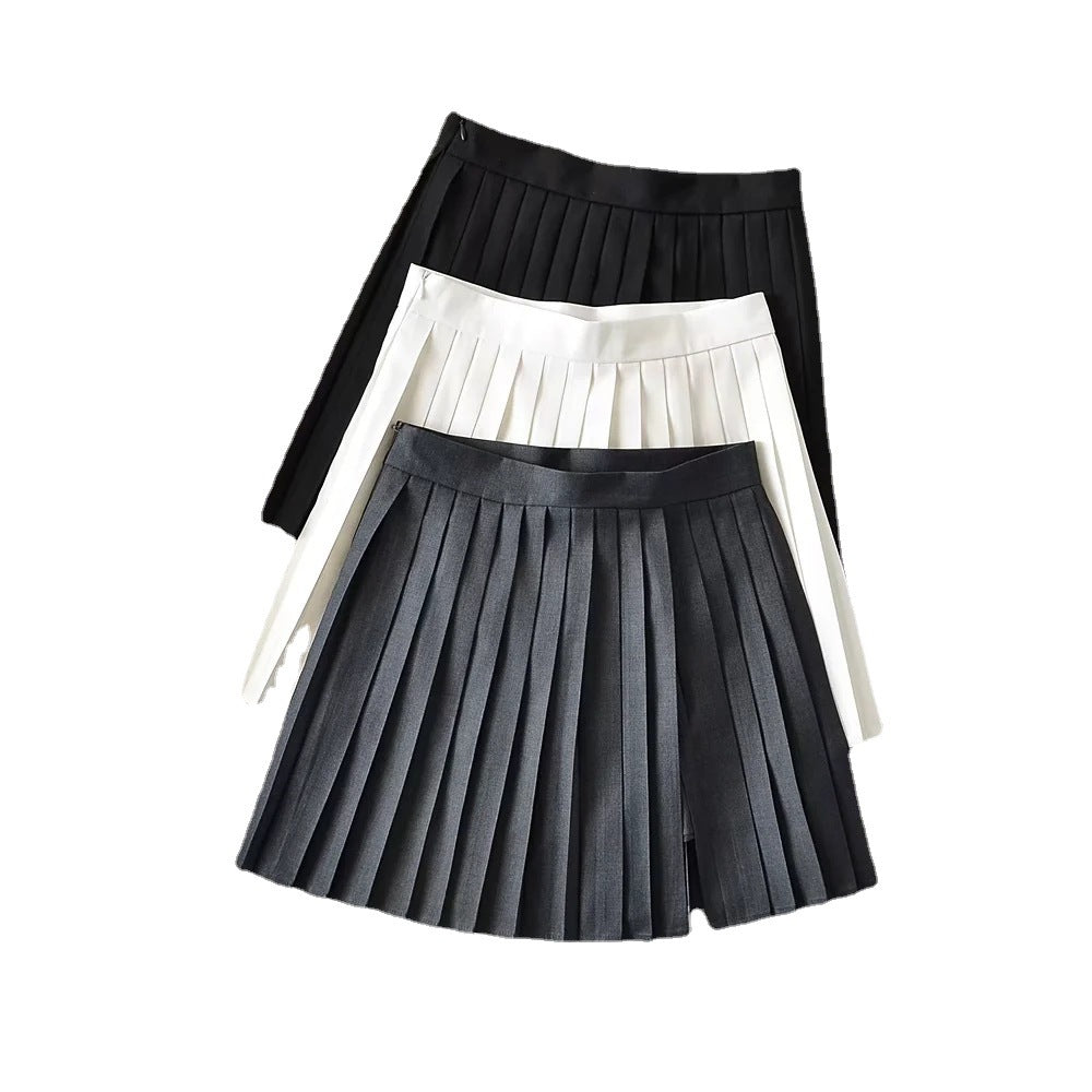Solid Color High Waisted Women's Skirt