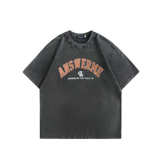 Harajuku Style Loose Fit Short Sleeved T-Shirt for Men