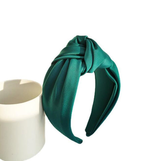 Wide Solid Color Hairband for Women