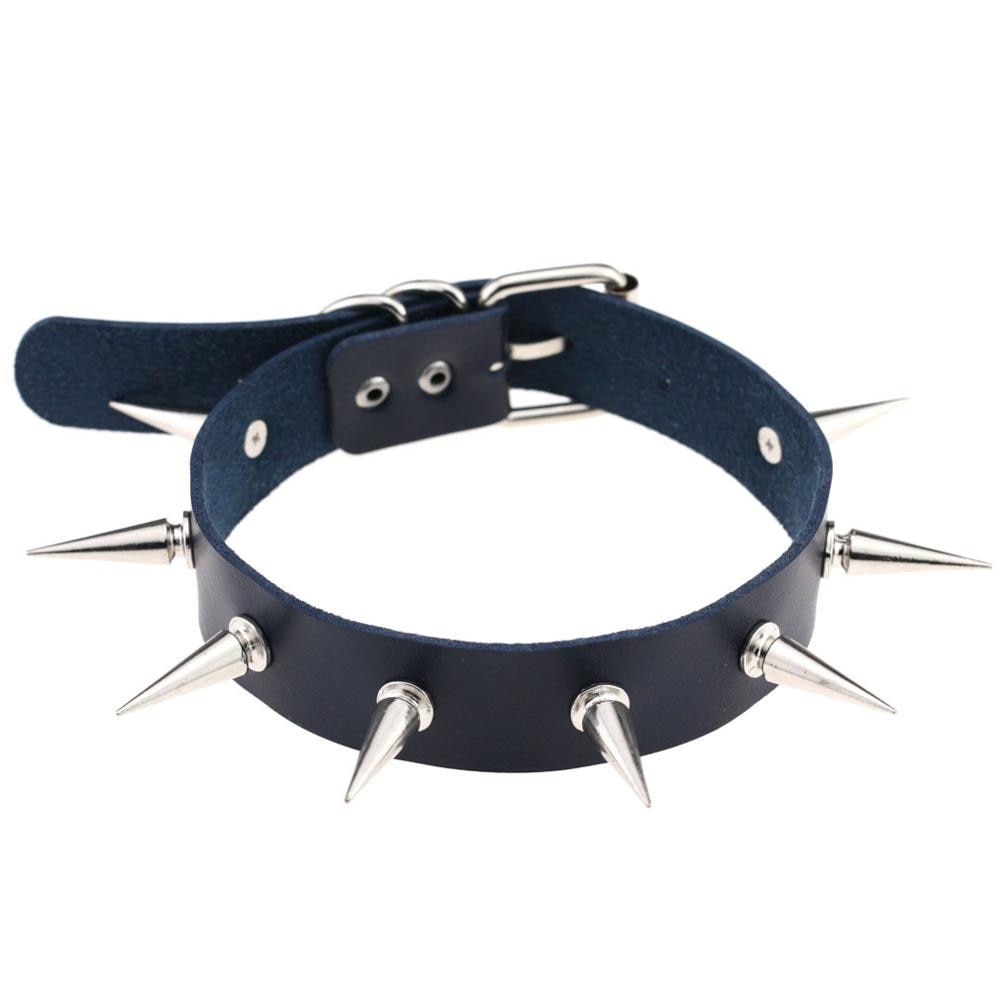 Gothic Black Spike Choker Belt for Women