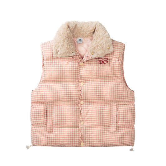 Casual Plaid Sleeveless Cotton Jacket Vest
