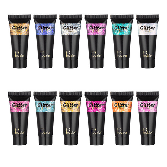 Harajuku Monochrome Glitter Eyeshadow - 12 Colors