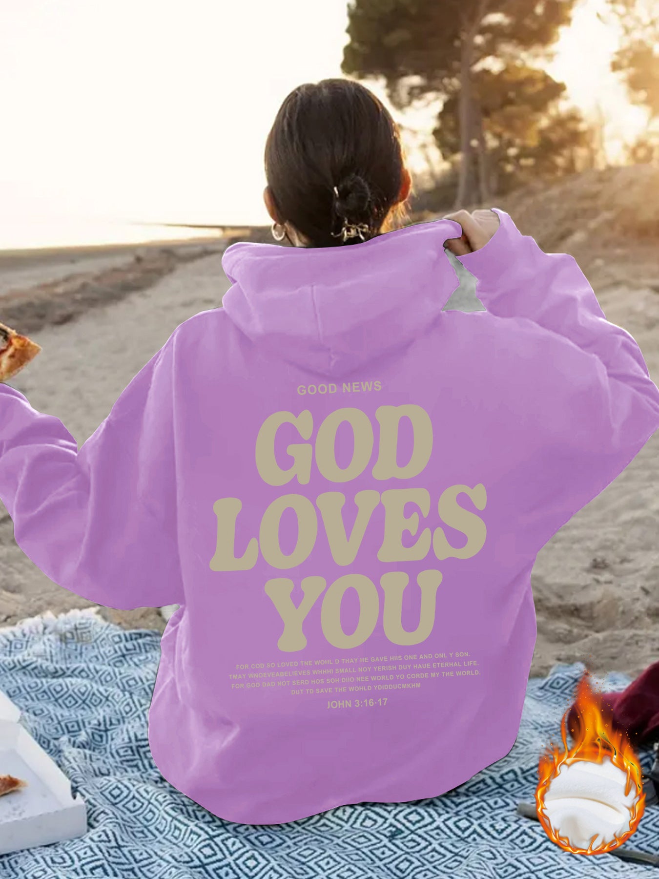Hooded Long Sleeve Fleece Hoodie with Kangaroo Pocket