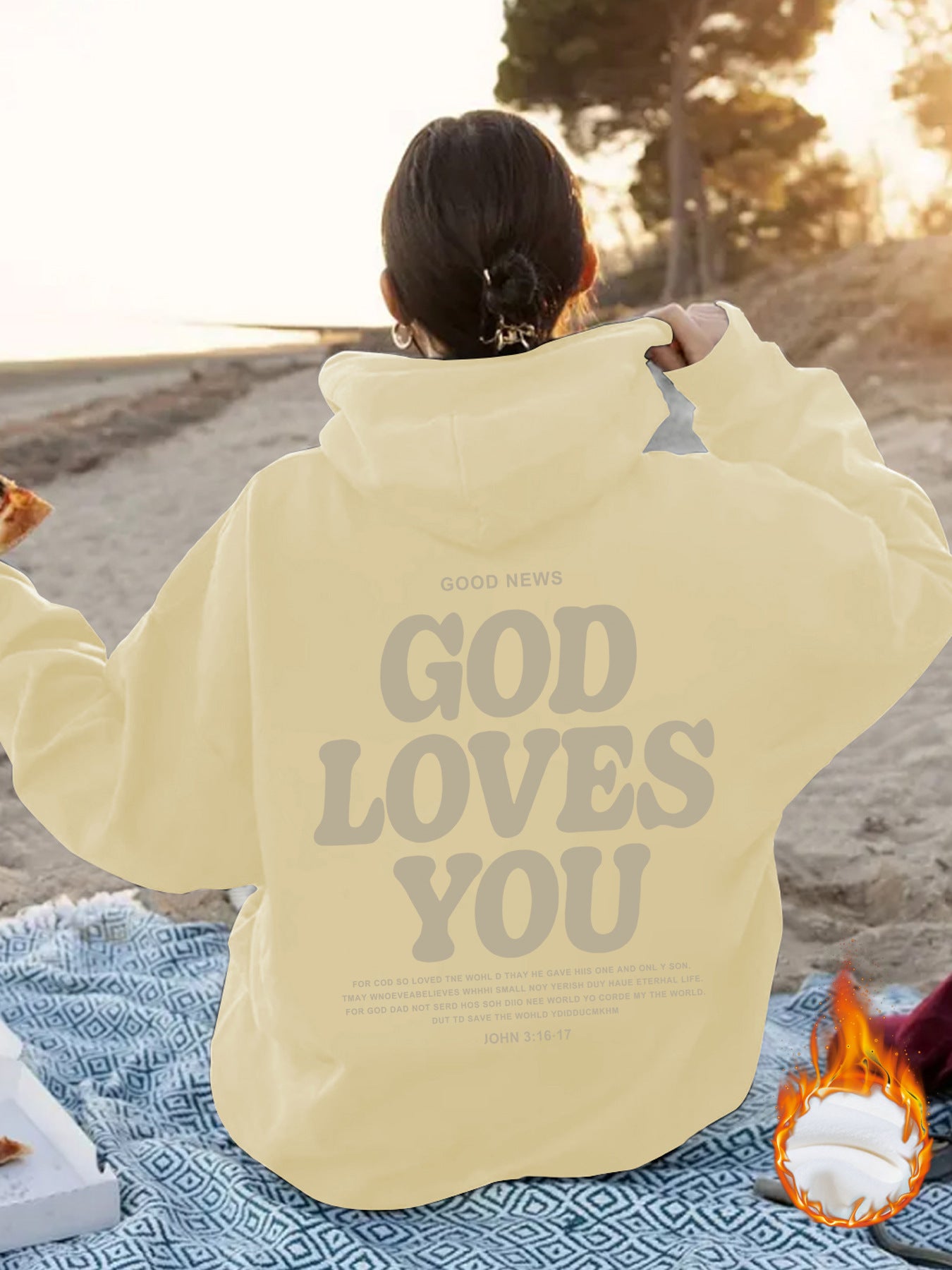Hooded Long Sleeve Fleece Hoodie with Kangaroo Pocket