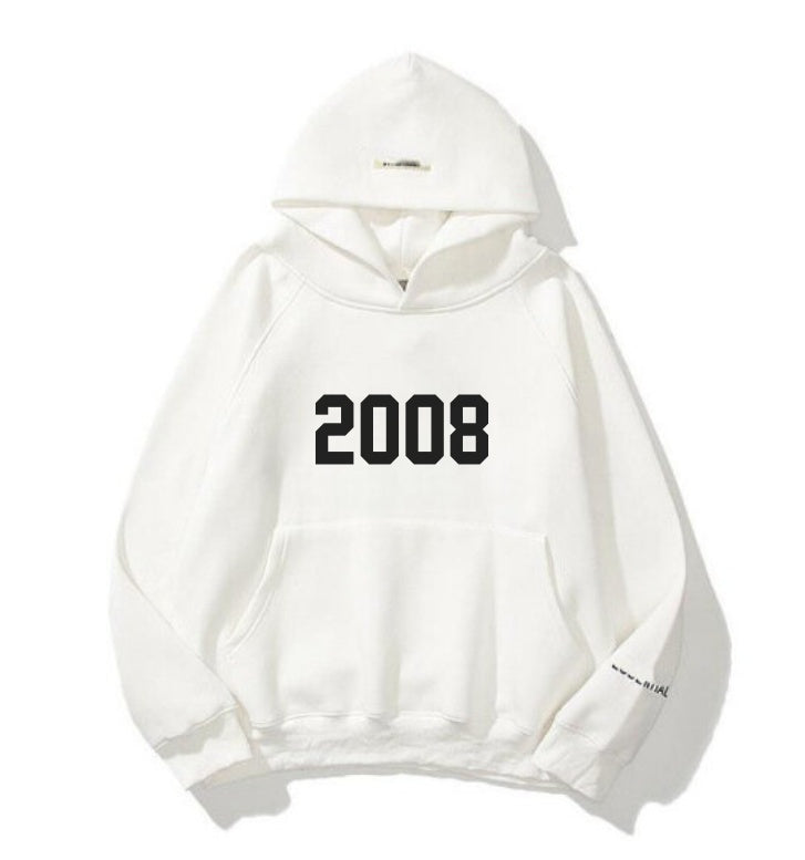Trendy 2008 Word Hoodie - Harajuku Style