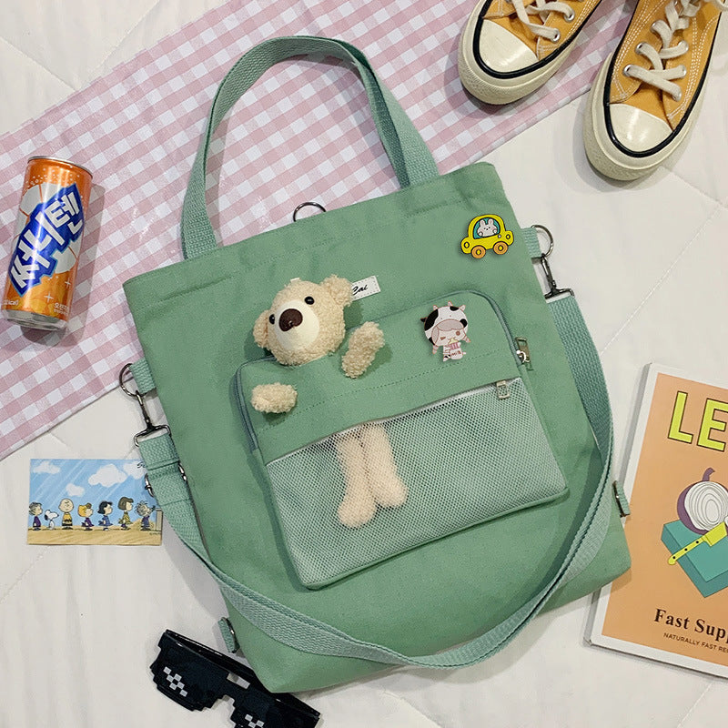 Bear Doll Multi-Purpose Canvas Bag – Harajuku Style