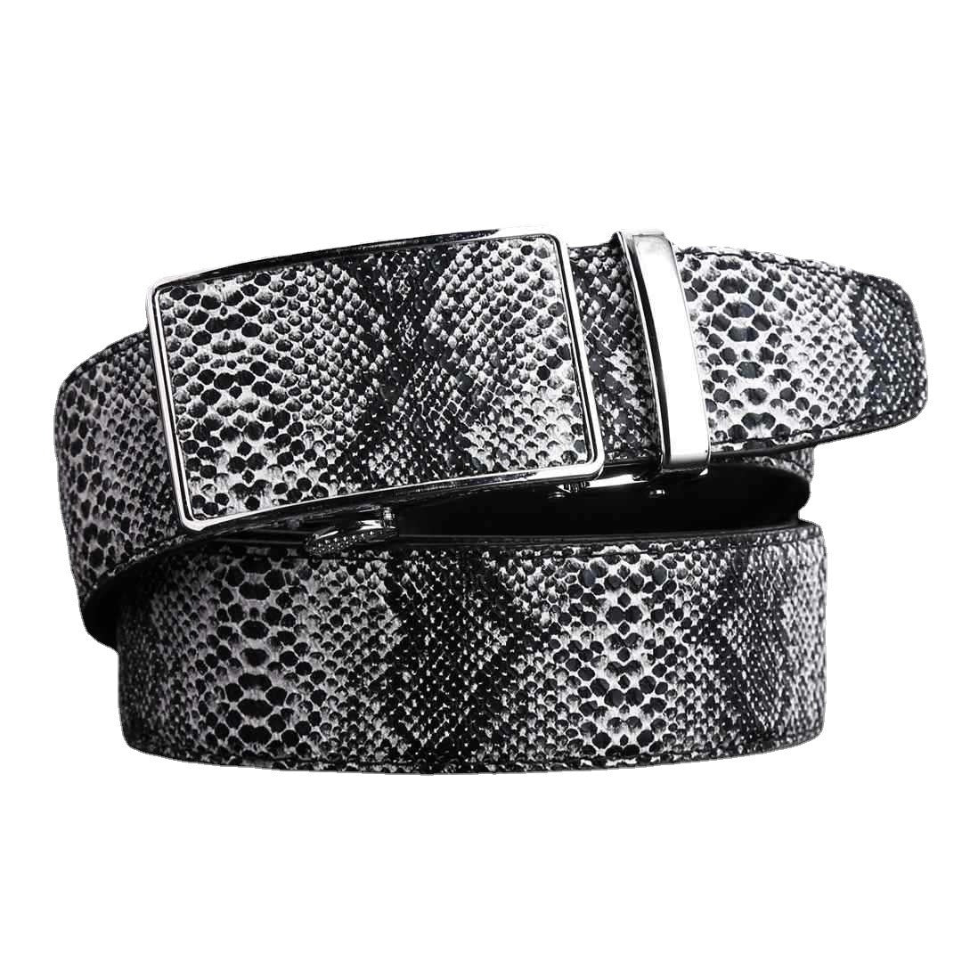 Playful Cowhide Leather Automatic Buckle Belt