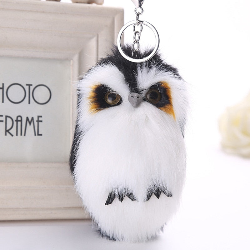 15CM Cute Fluffy Owl Keychain & Pendant