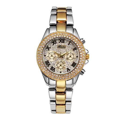 MISSFOX Luxury 18K Gold Women’s Quartz Watch