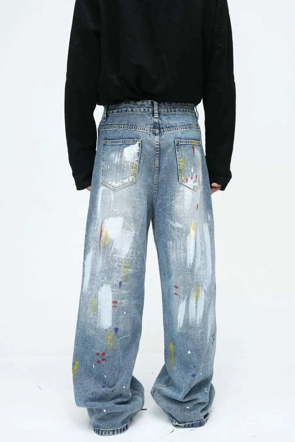 Playful Painting Jeans with Pockets